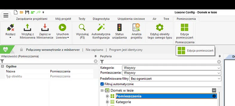 Edycja pomieszczeń